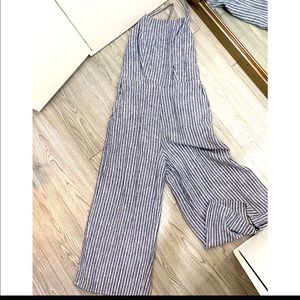 White and blue romper